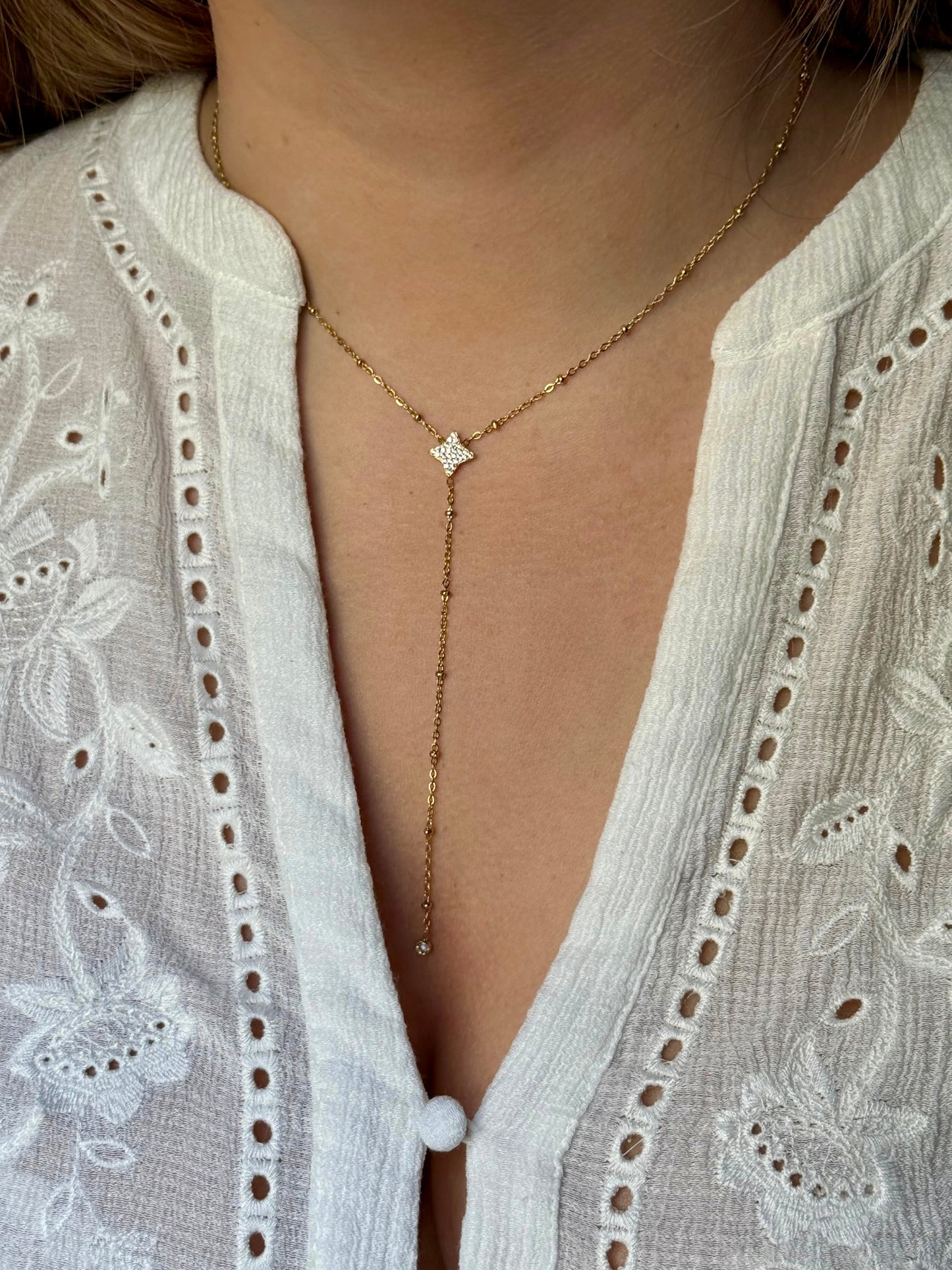 CONSTANCE l Collier Y inoxydable