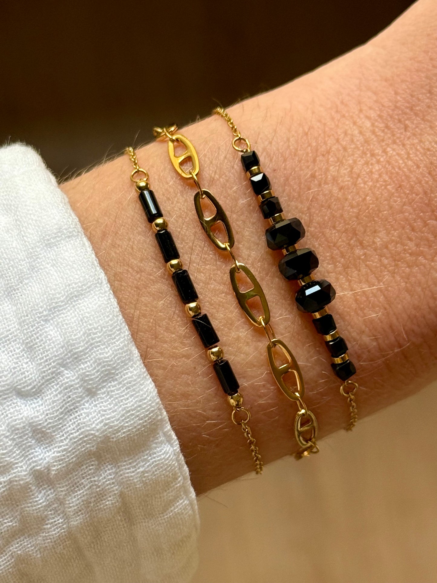 ALYA l Lot de 3 bracelets inoxydables