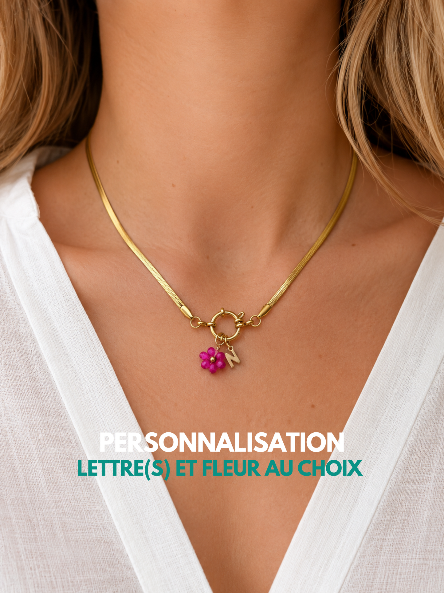 MAÏNA l Collier charms inoxydable (à personnaliser)