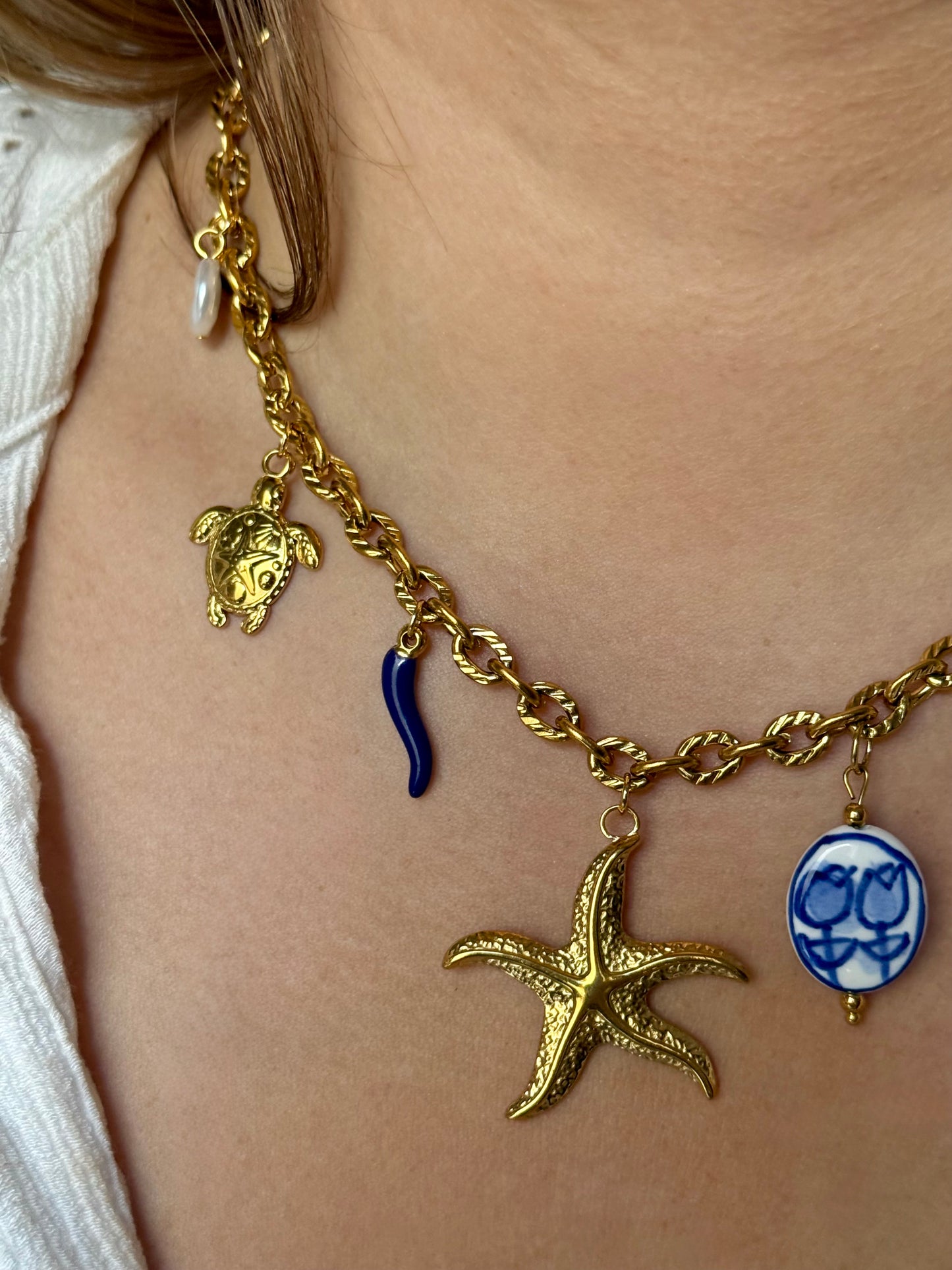 MYKONOS - Collier charms inoxydable