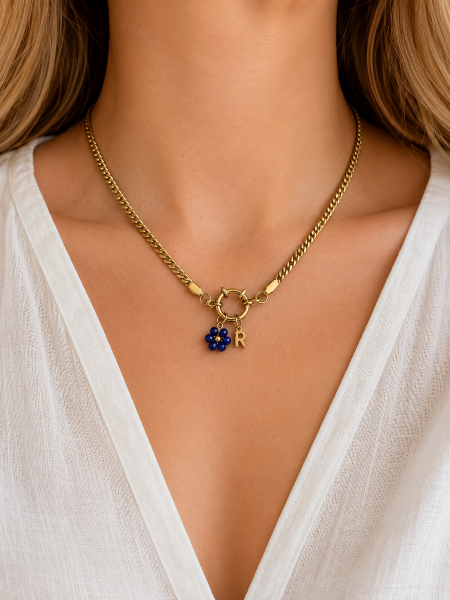 RIZZA l Collier charms inoxydable (à personnaliser)