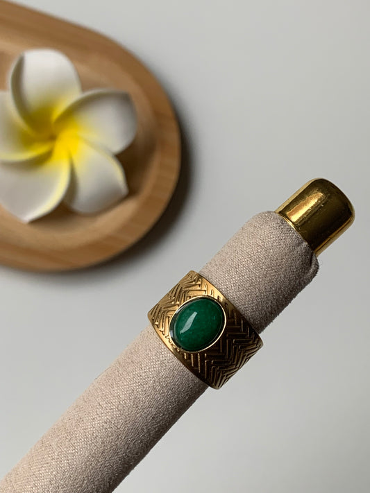 AVENTURINE l Bague inoxydable