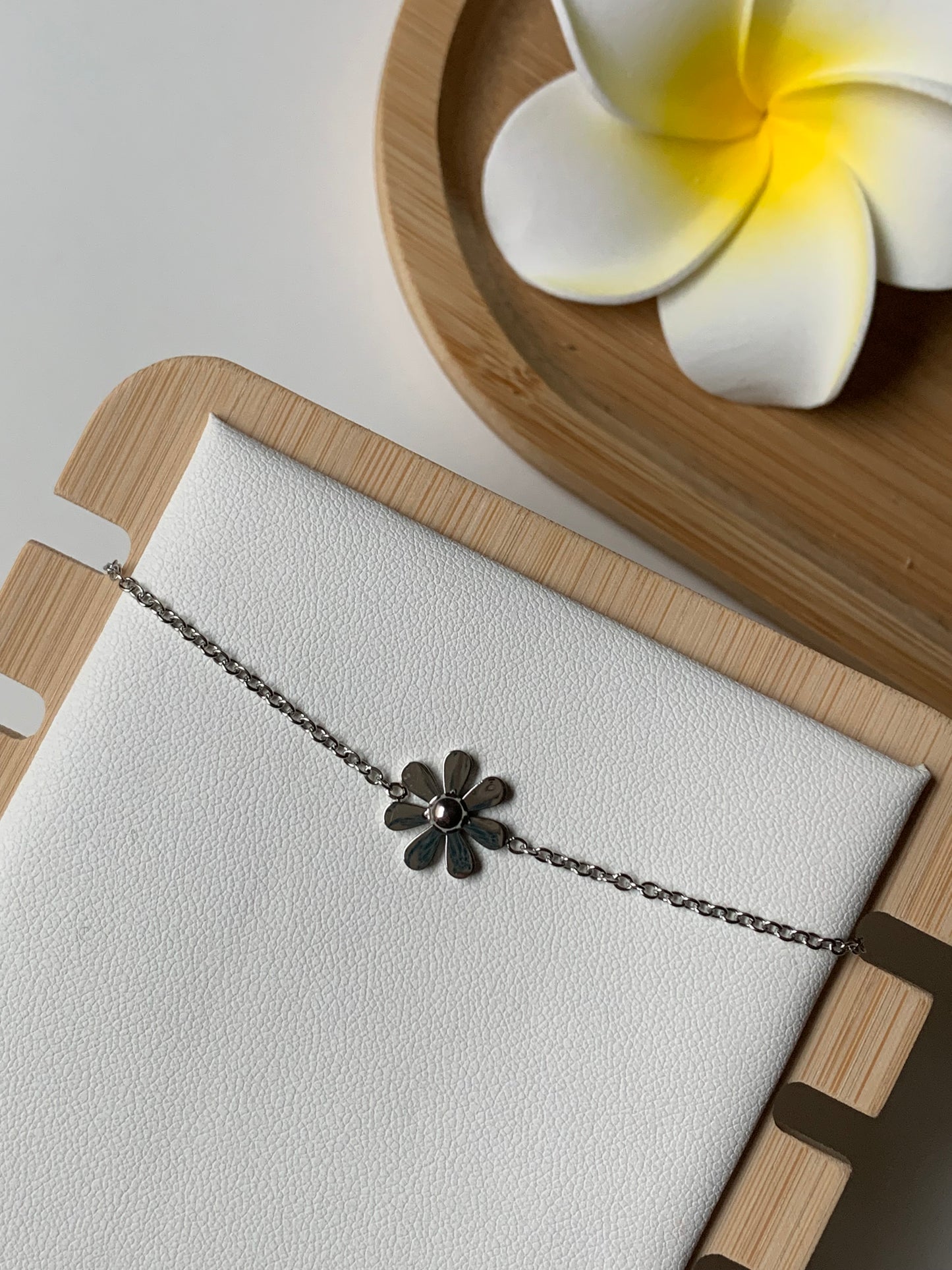 FLOWER l Bracelet inoxydable pour la cheville