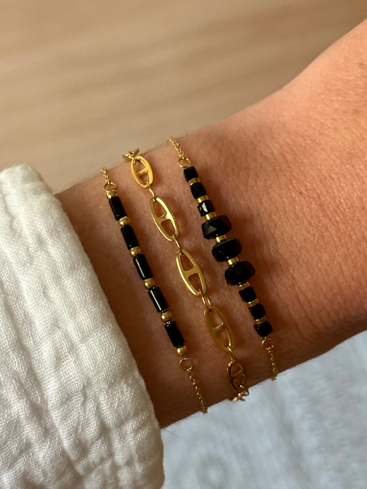 ALYA l Lot de 3 bracelets inoxydables