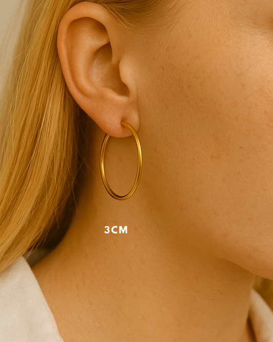 JUDE l Créoles inoxydables -3cm-