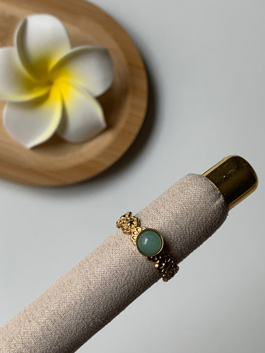 AMAZONITE l Bague inoxydable