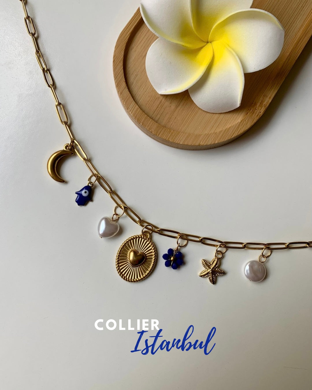 ISTANBUL - Collier charms inoxydable