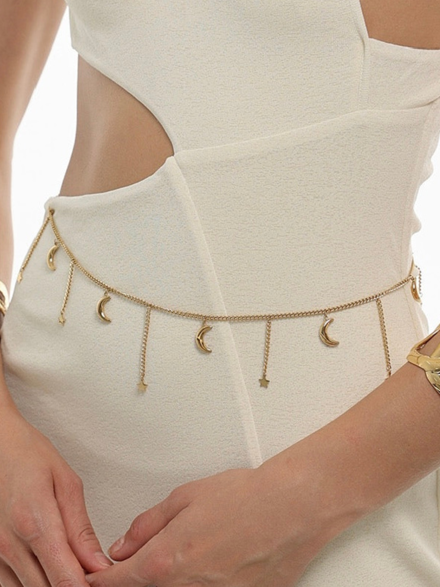 LUNA l Chaîne de taille inoxydable (doré ou argenté)