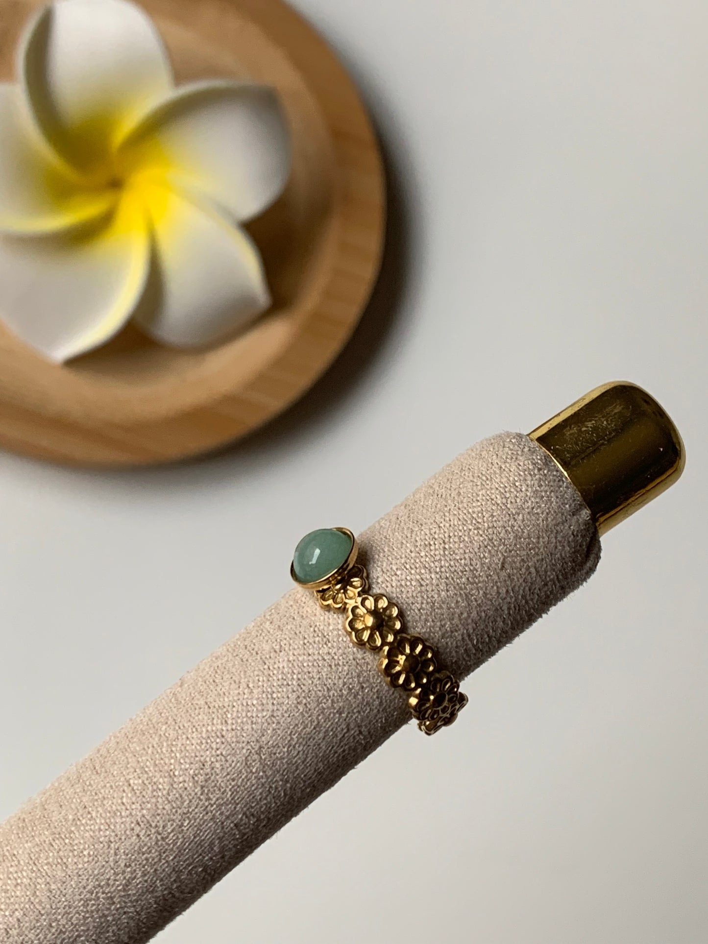 AMAZONITE l Bague inoxydable