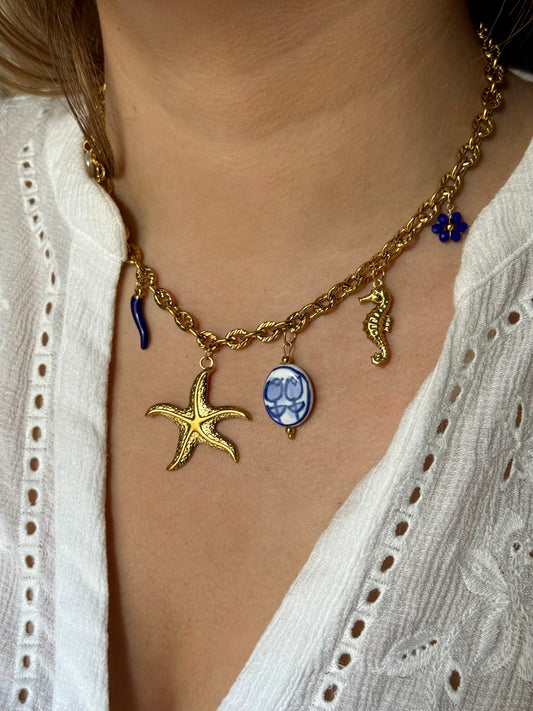 MYKONOS - Collier charms inoxydable