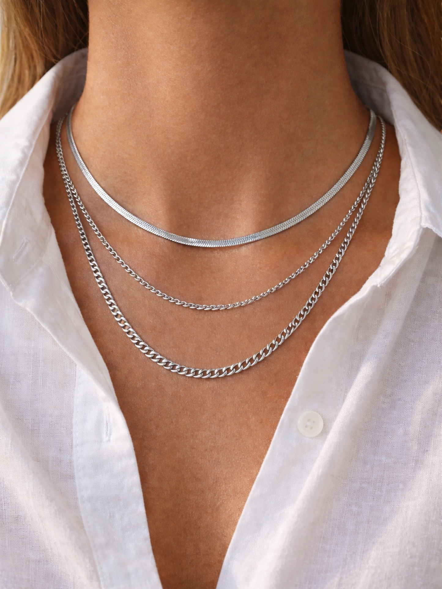 DORINE l Collier multirangs inoxydable