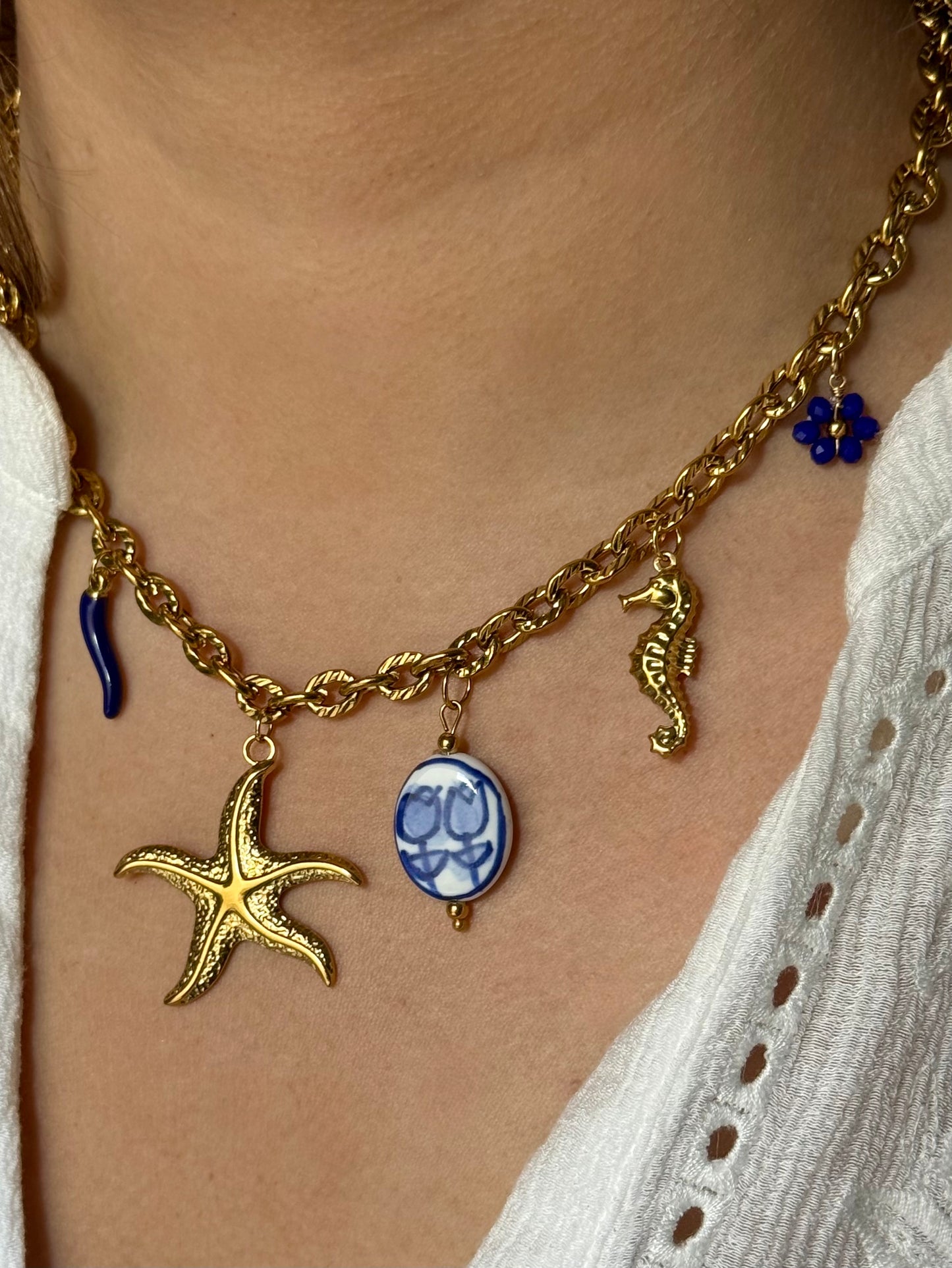 MYKONOS - Collier charms inoxydable