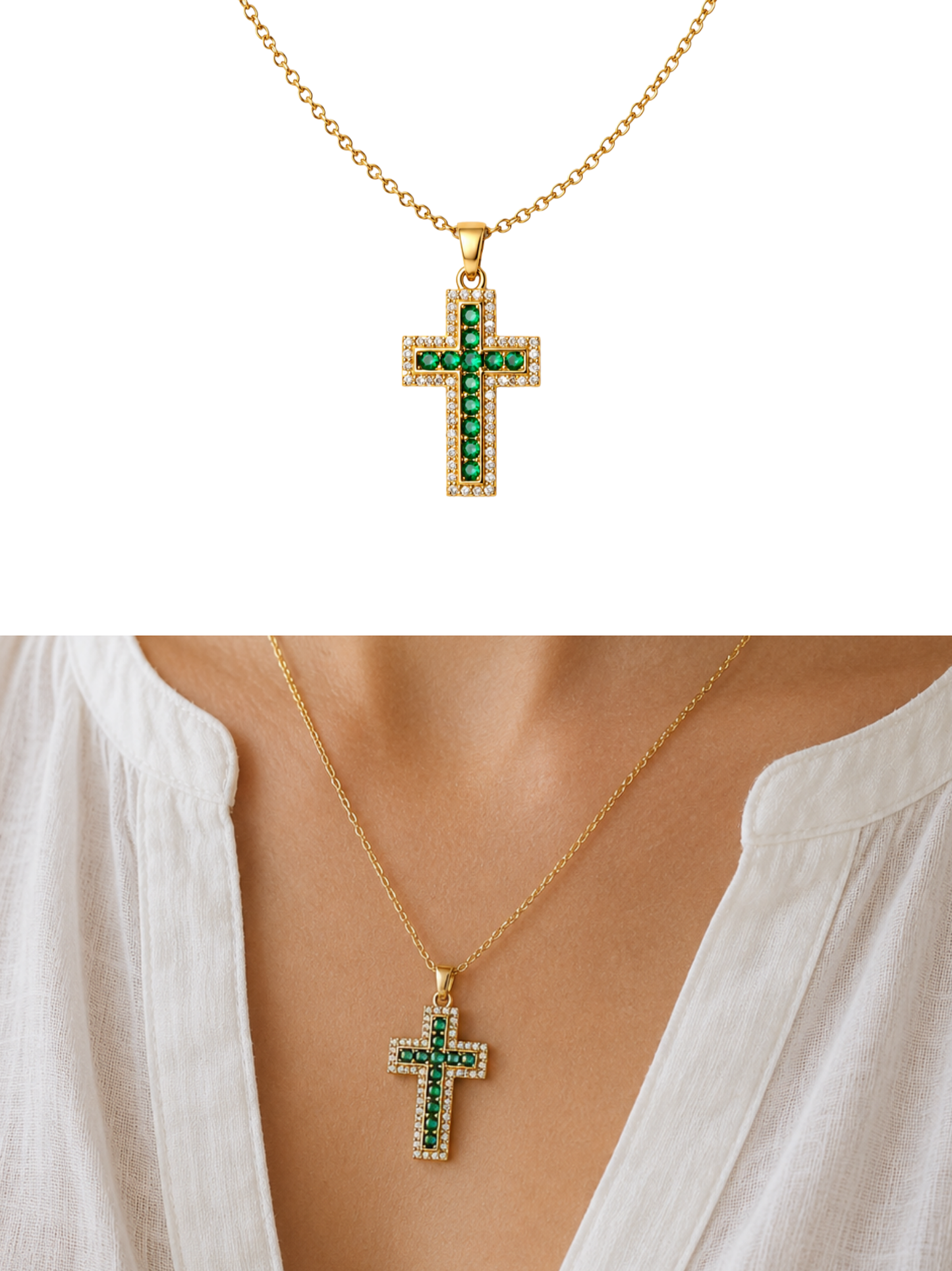NEW l Collier chrétien inoxydable