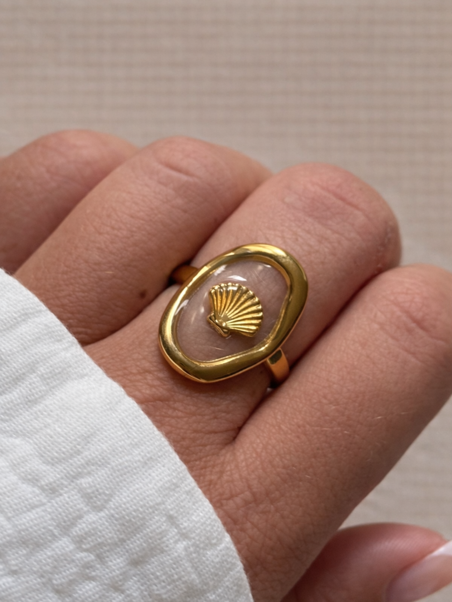 OCEAN MOOD - AZURE l Bague inoxydable