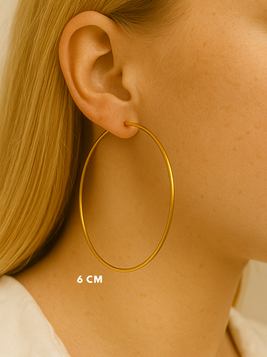 JUDE l Créoles inoxydables -6cm-