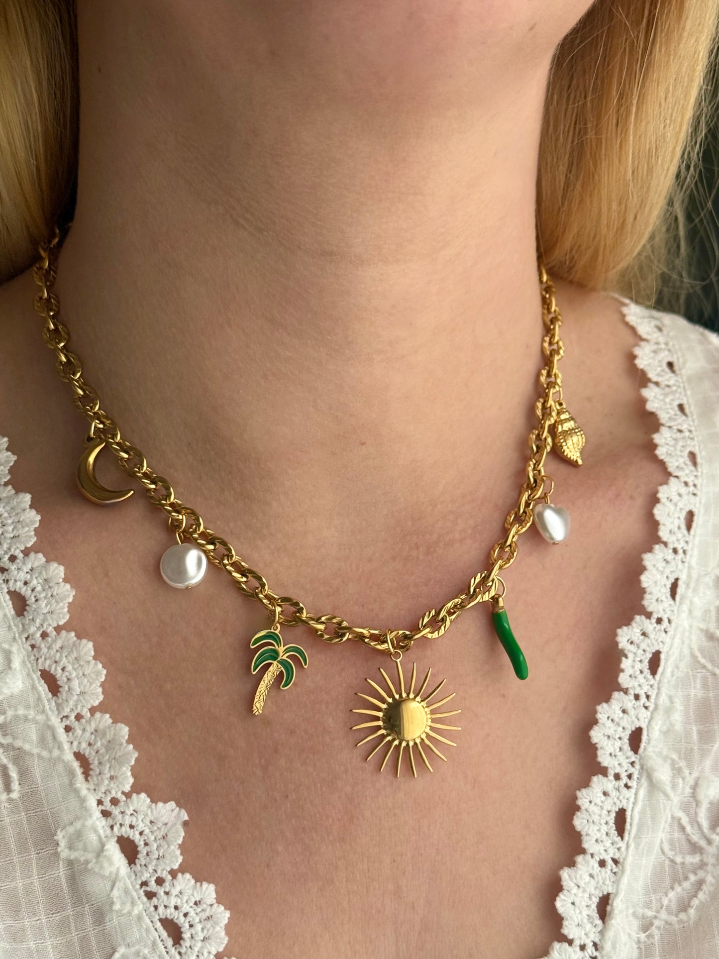 RIO DE JANEIRO - Collier charms inoxydable