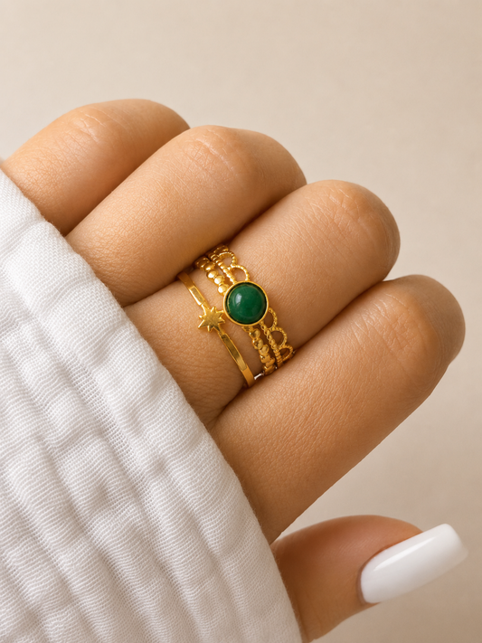 NEW l Bague colorée inoxydable