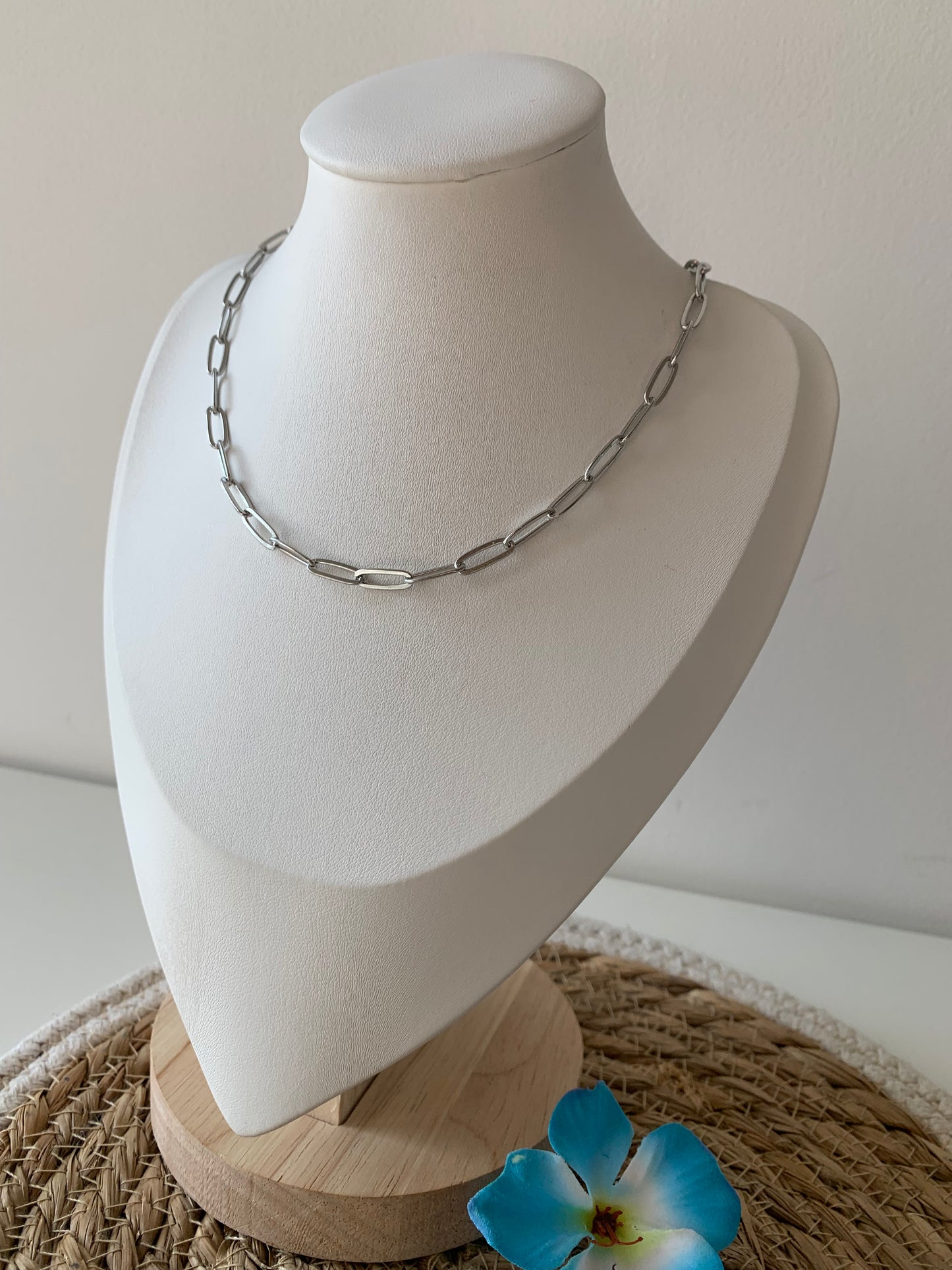 Collier ajustable en acier inoxydable chaîne