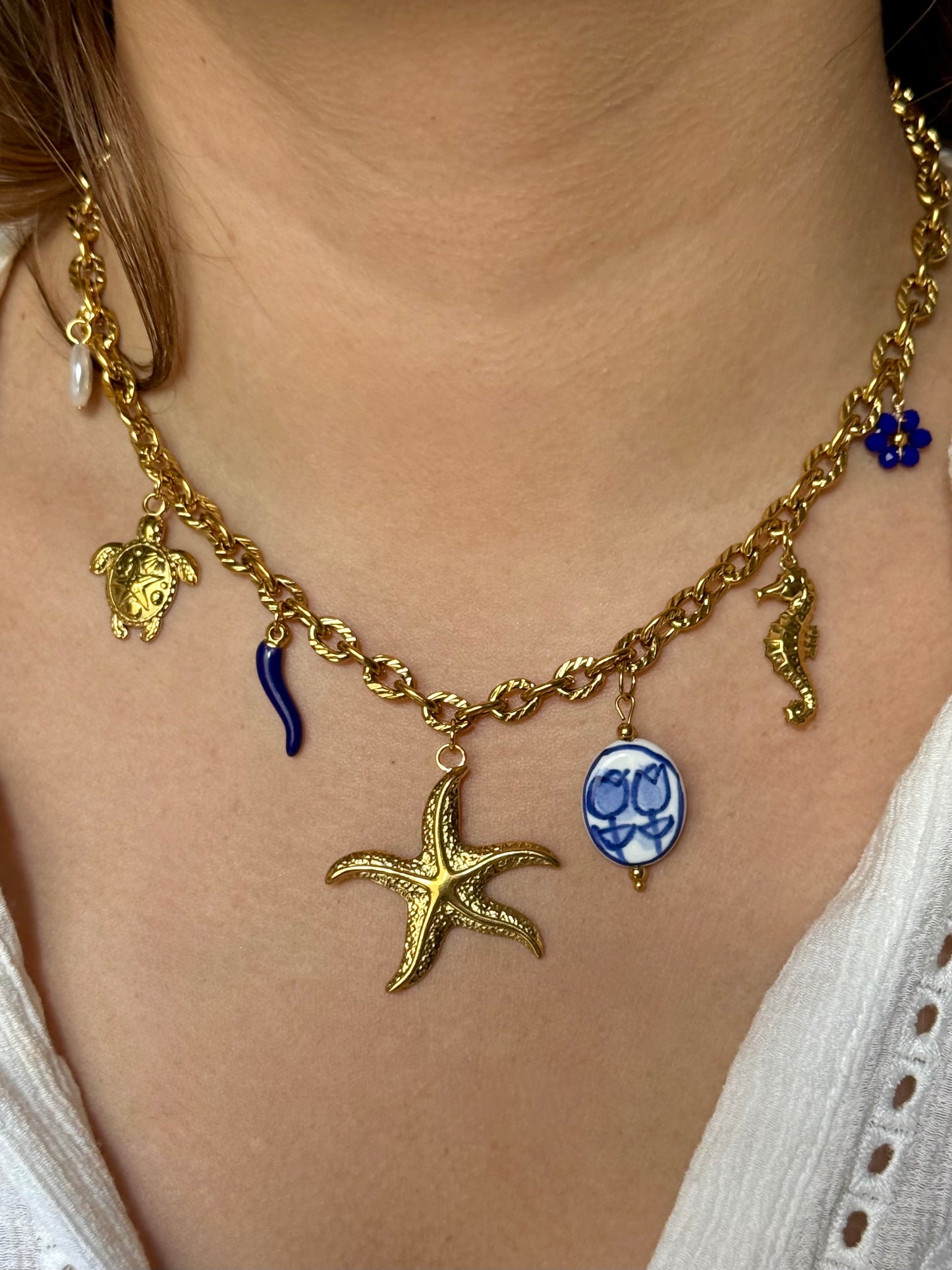 MYKONOS - Collier charms inoxydable