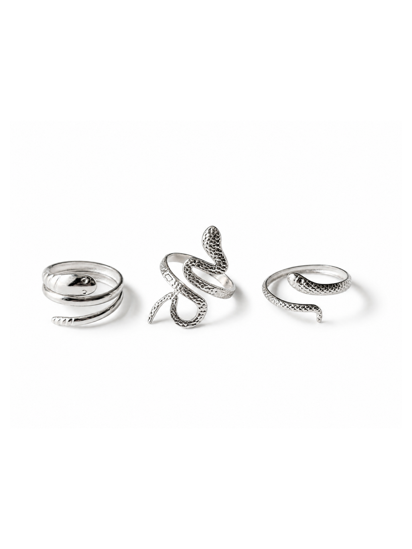 NEW l Lot de 3 bagues inoxydables