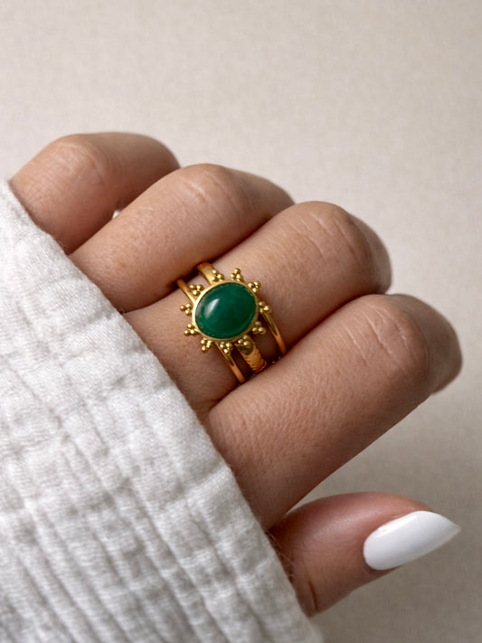 AVENTURINE l Bague inoxydable