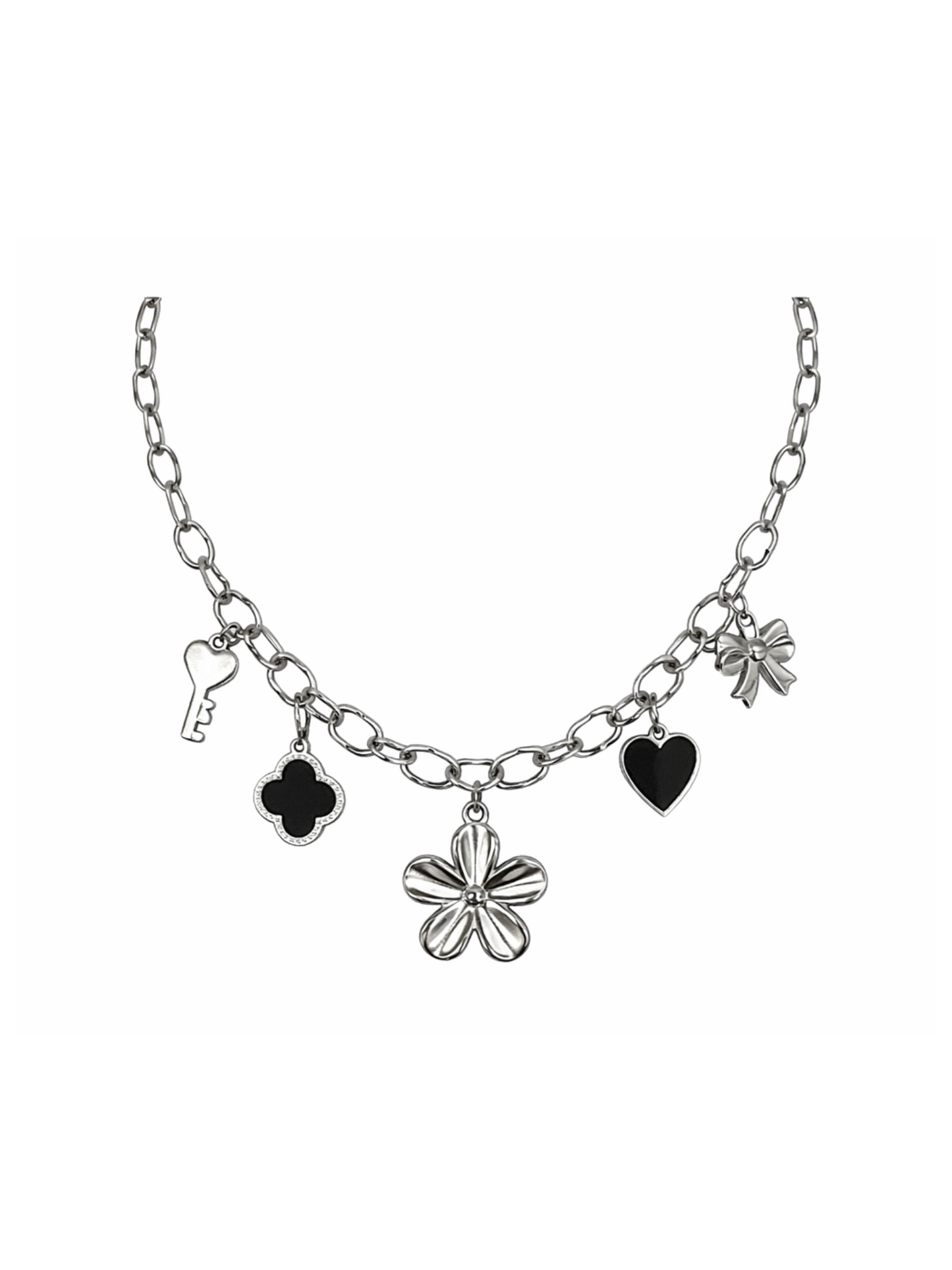 CHARLY l Collier charms inoxydable