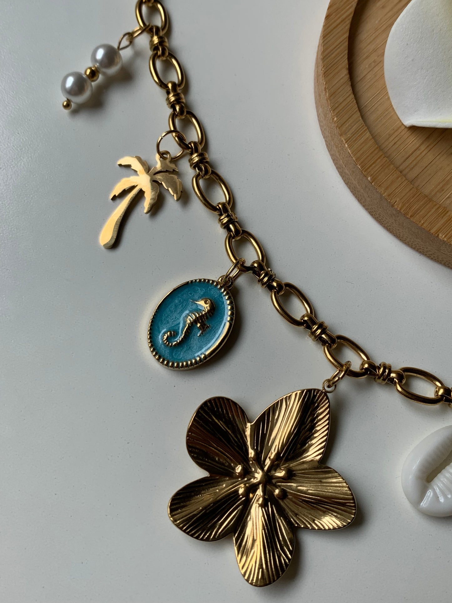 IBIZA - Collier charms inoxydable