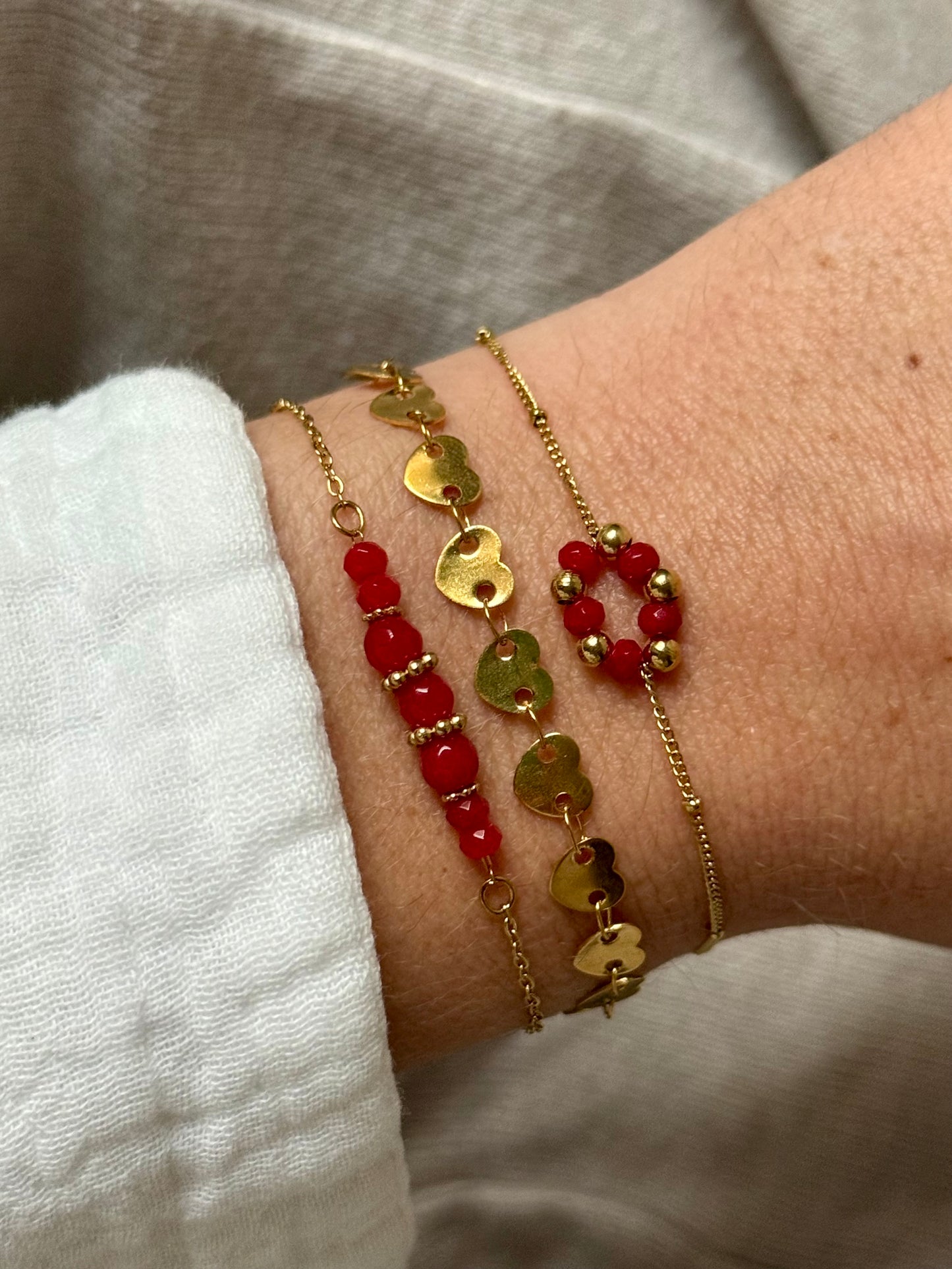 ADELINE  l Lot de 3 bracelets inoxydables