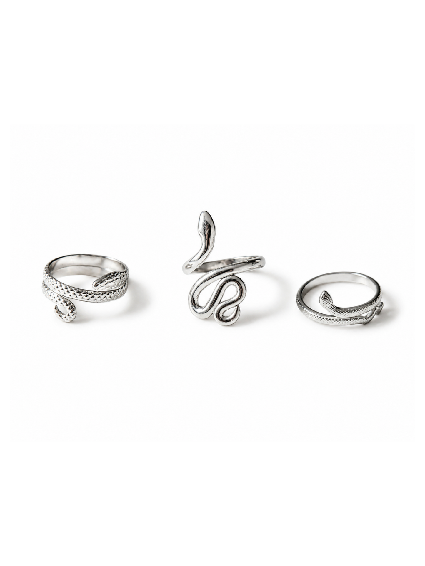 NEW l Lot de 3 bagues inoxydables