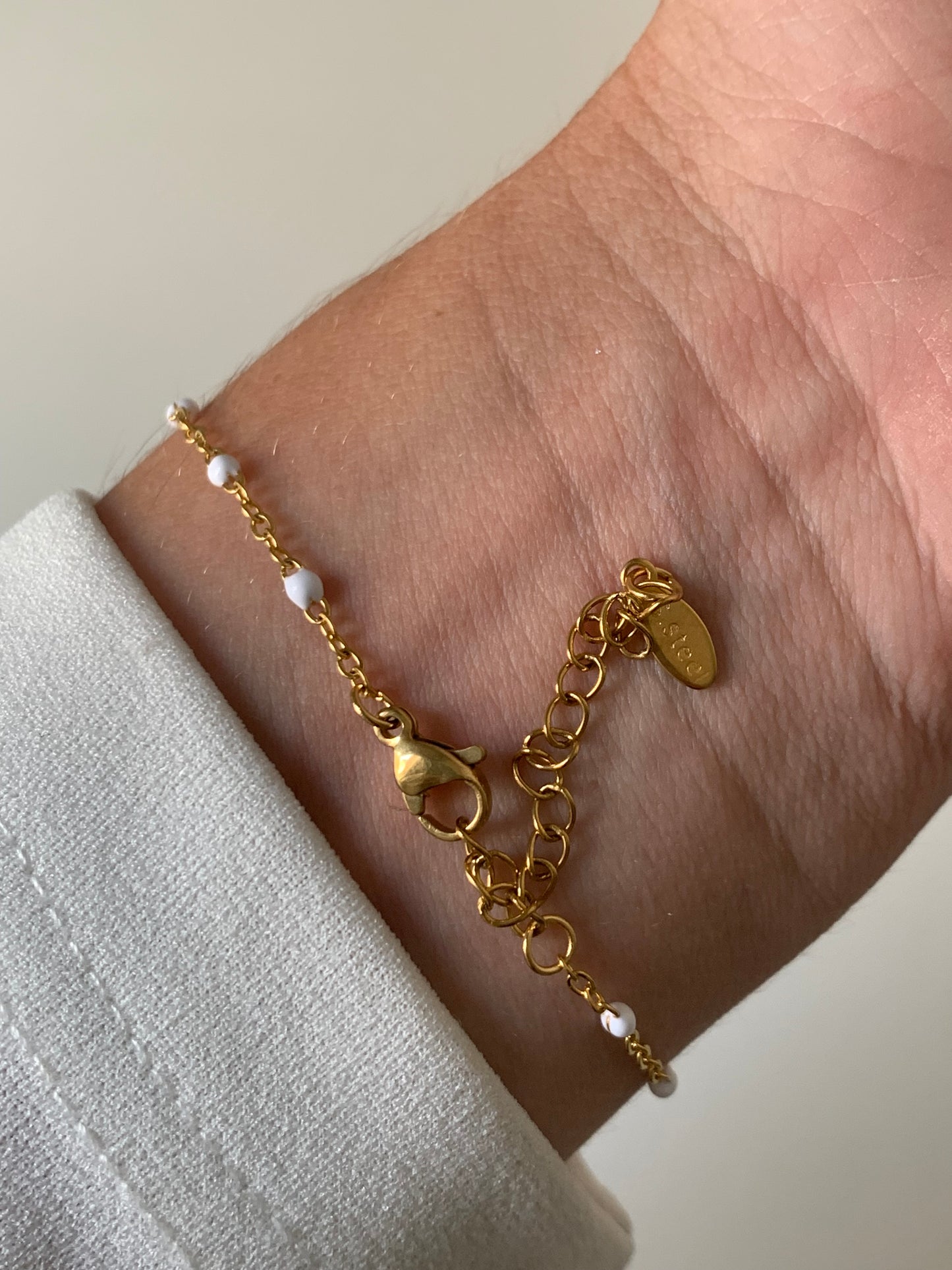 JOY l Bracelet en acier inoxydable blanc