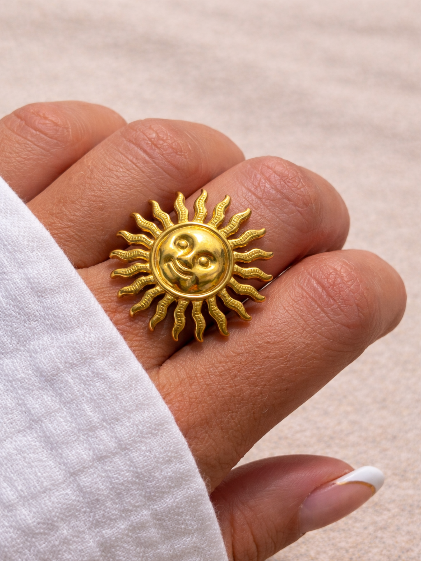 ASTRES - SUN l Bague en acier inoxydable
