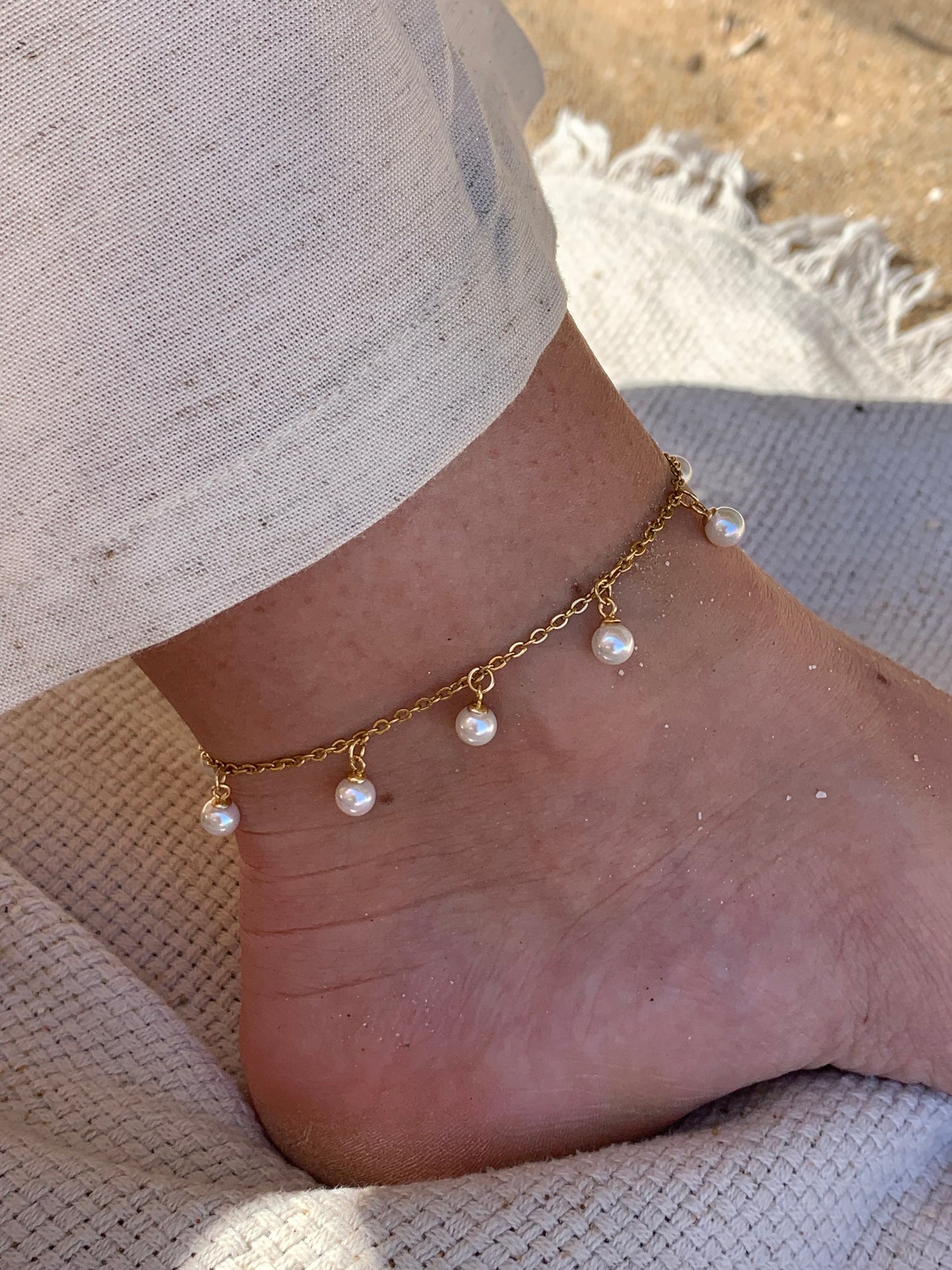 OPALE l Bracelet de cheville inoxydable