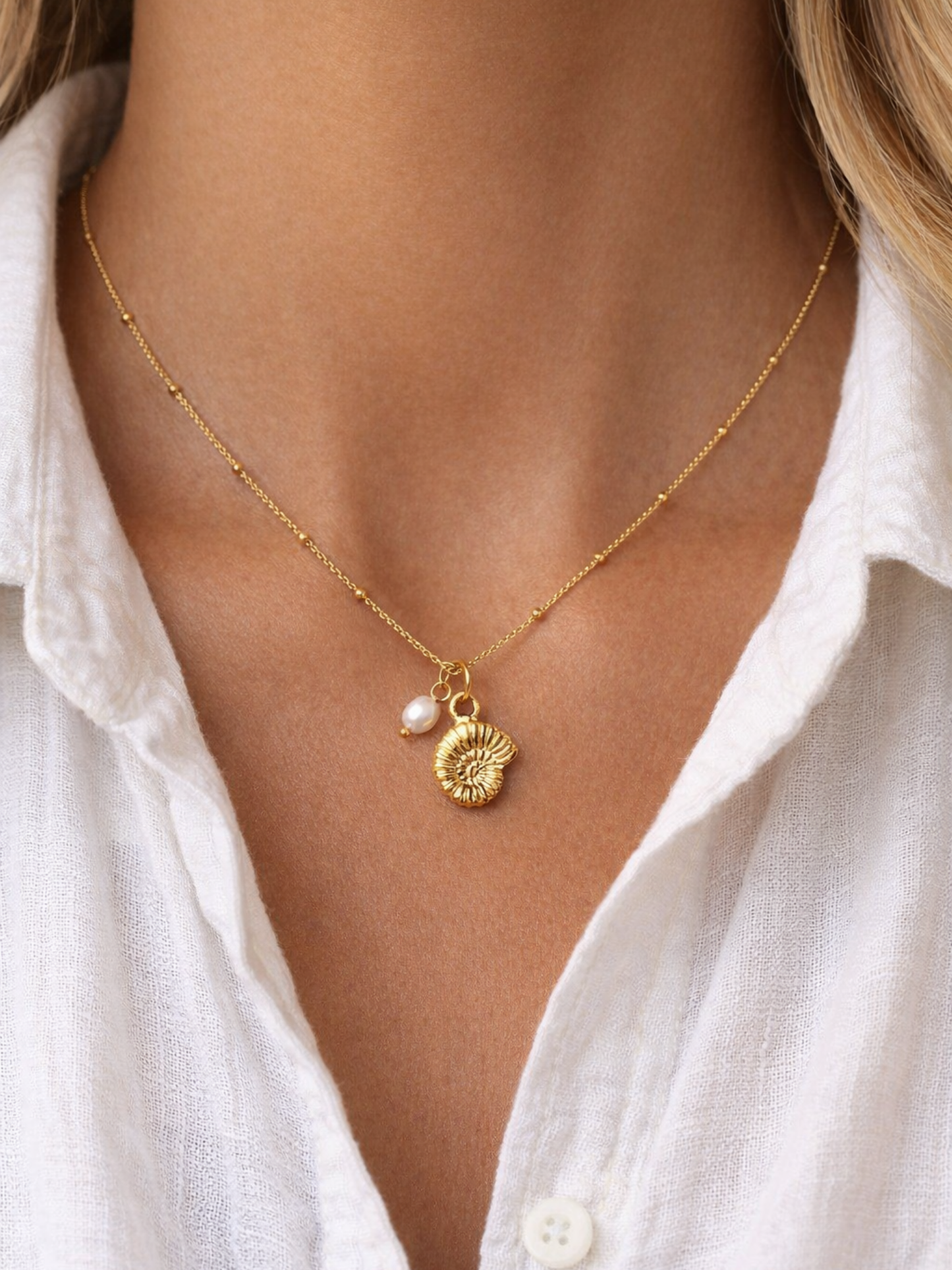 OCEAN MOOD - CONQUE l Collier inoxydable