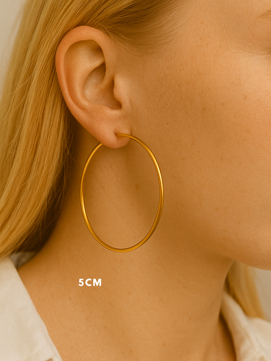 JUDE l Créoles inoxydables -5cm-