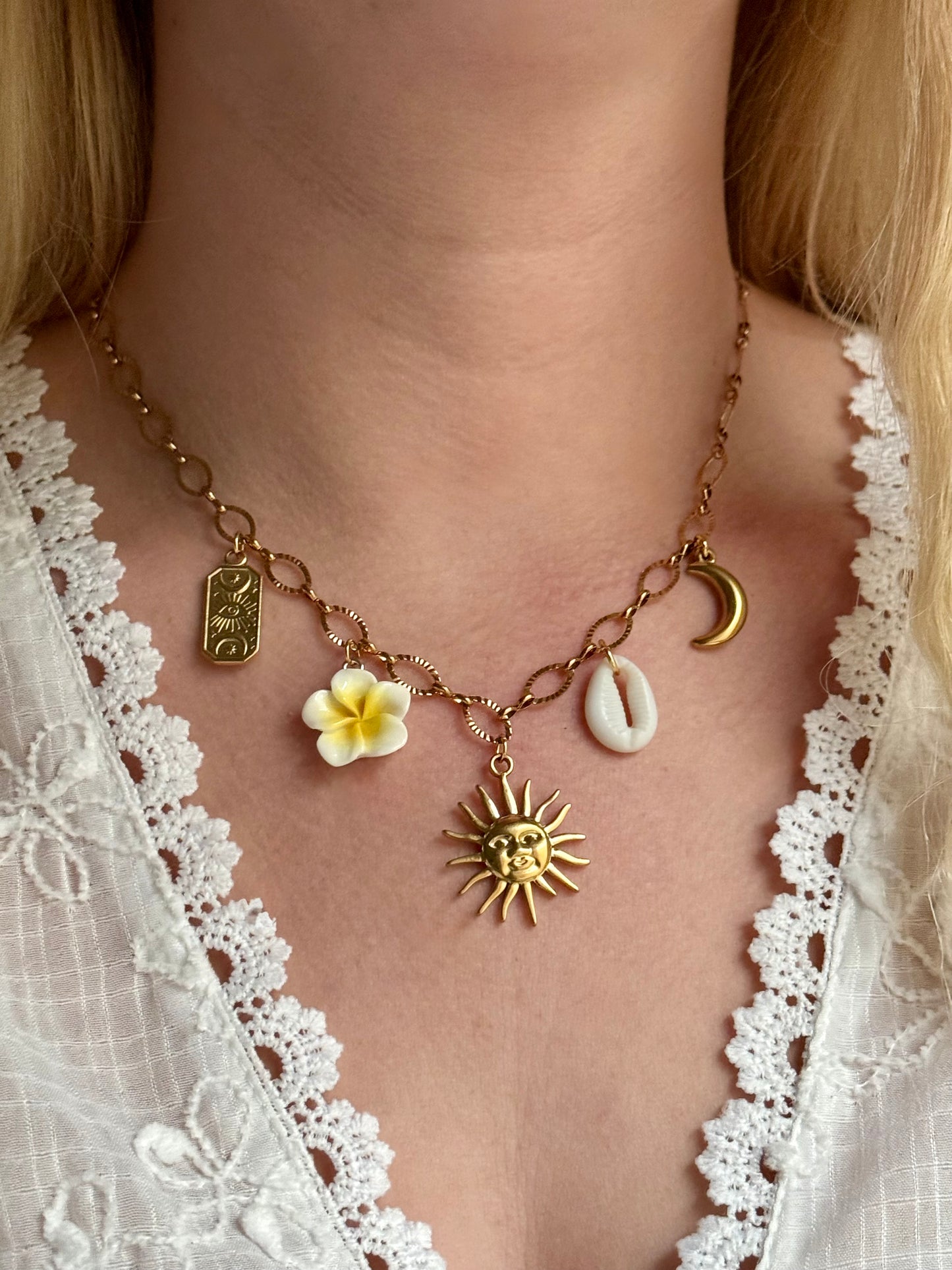 FIDJI l Collier charms inoxydable