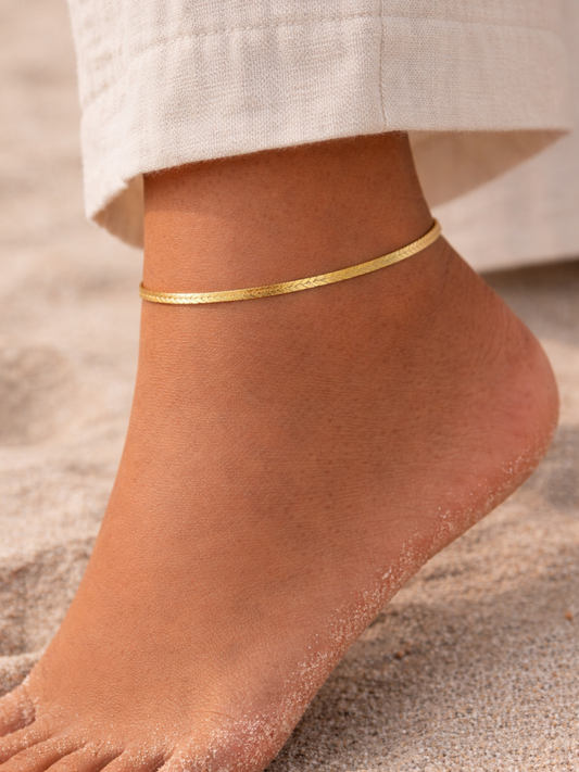 MAÏNA l Bracelet inoxydable pour la cheville