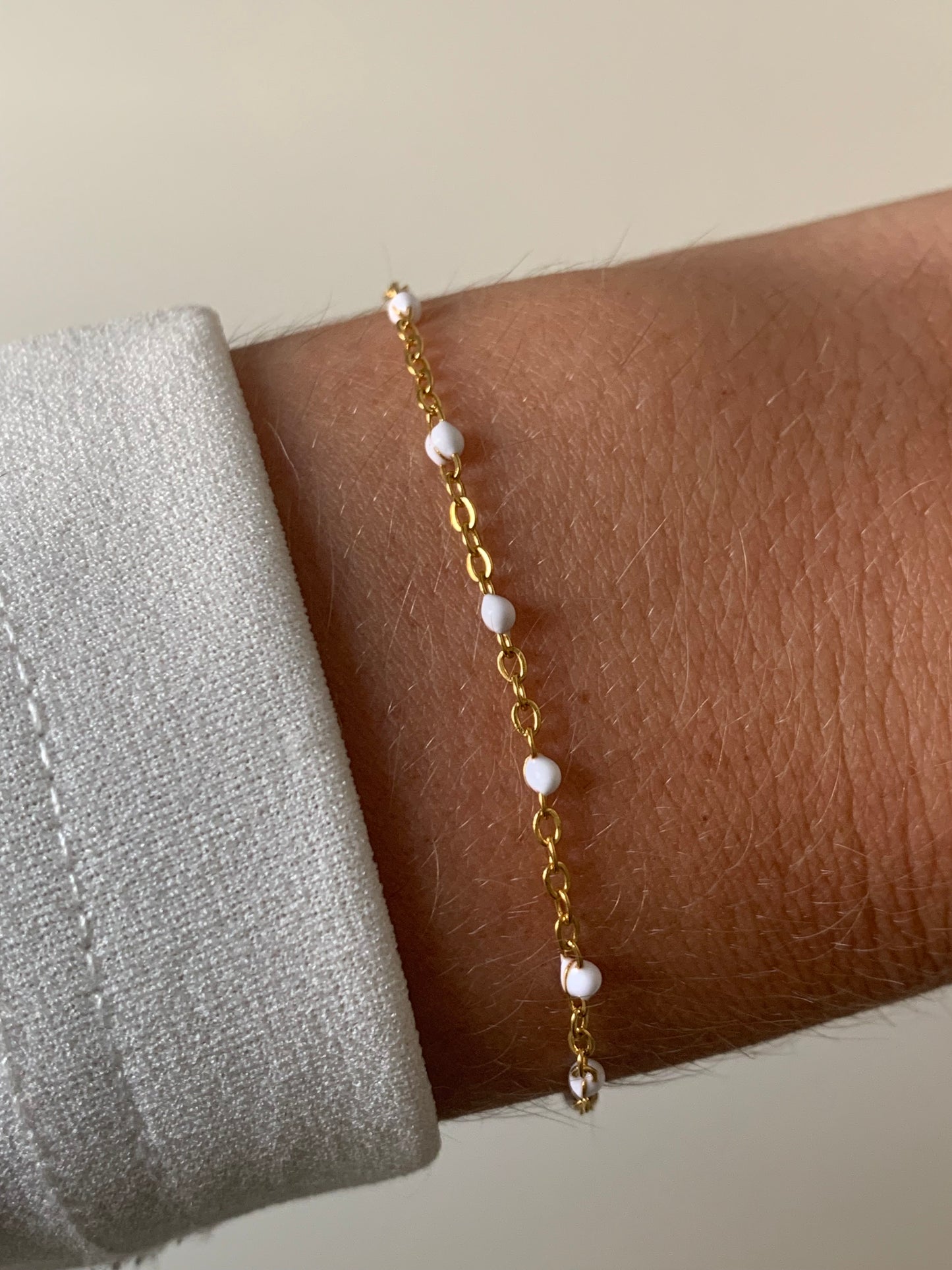 JOY l Bracelet en acier inoxydable blanc