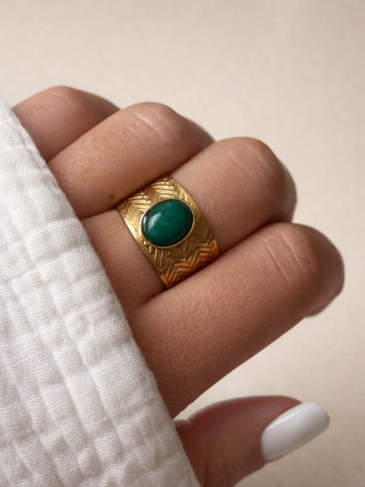 AVENTURINE l Bague inoxydable