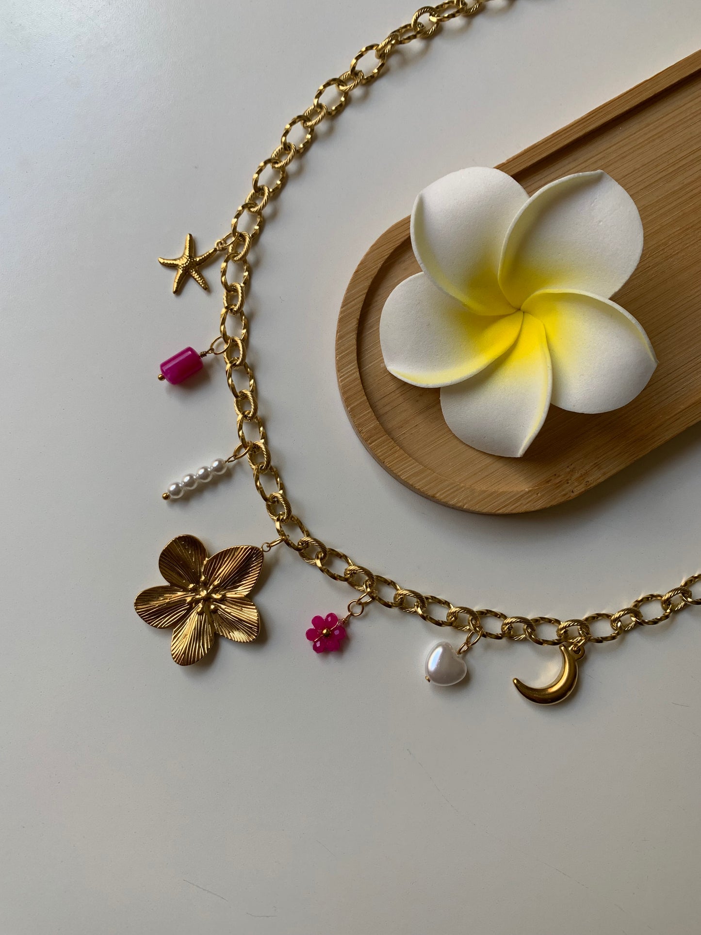 BALI - Collier charms inoxydable