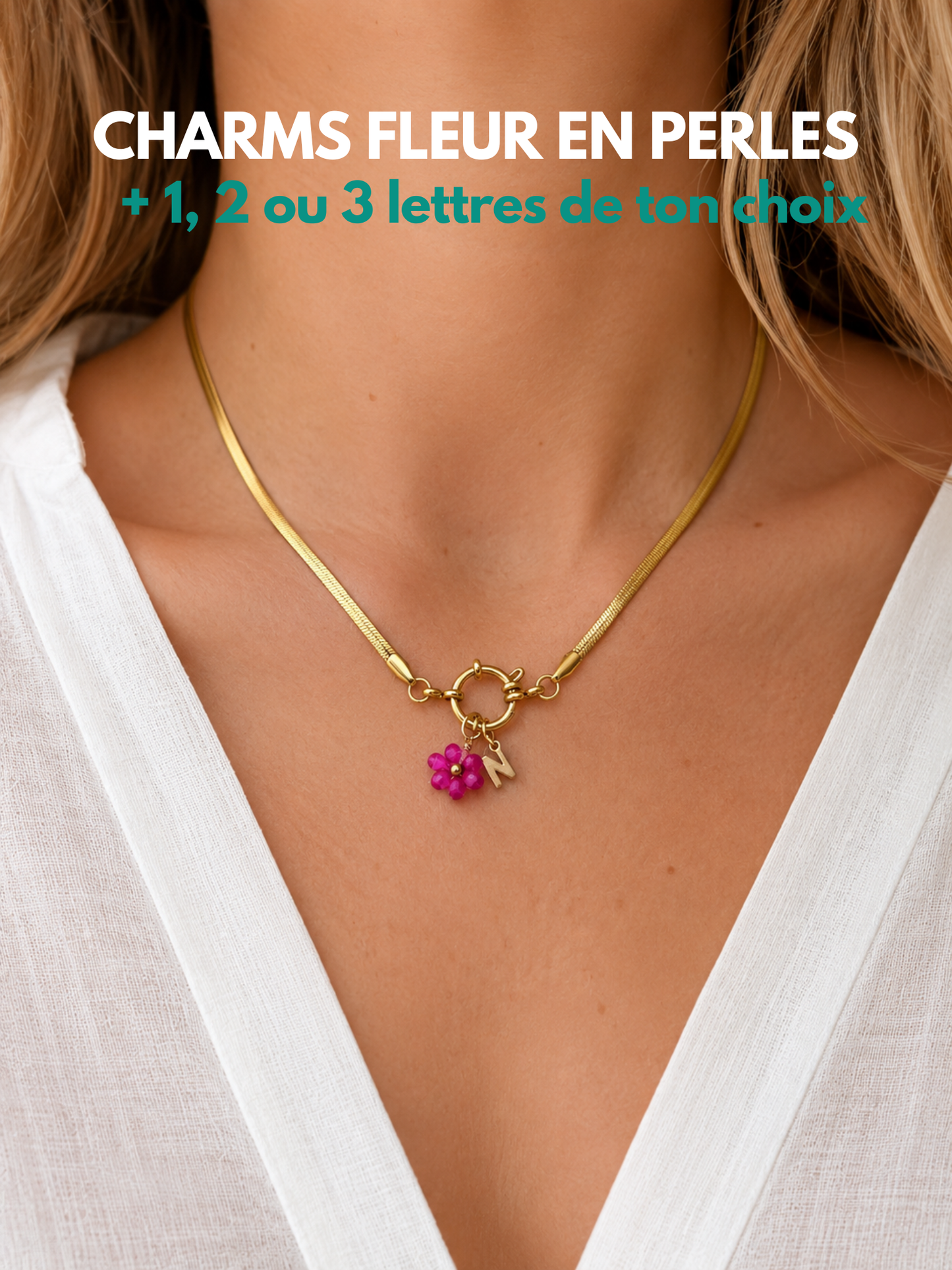 MAÏNA l Collier charms inoxydable (à personnaliser)