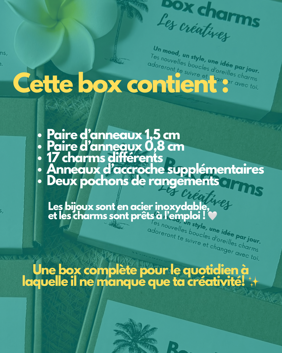 LES CRÉATIVES l Ta box charms -boucles d’oreilles-