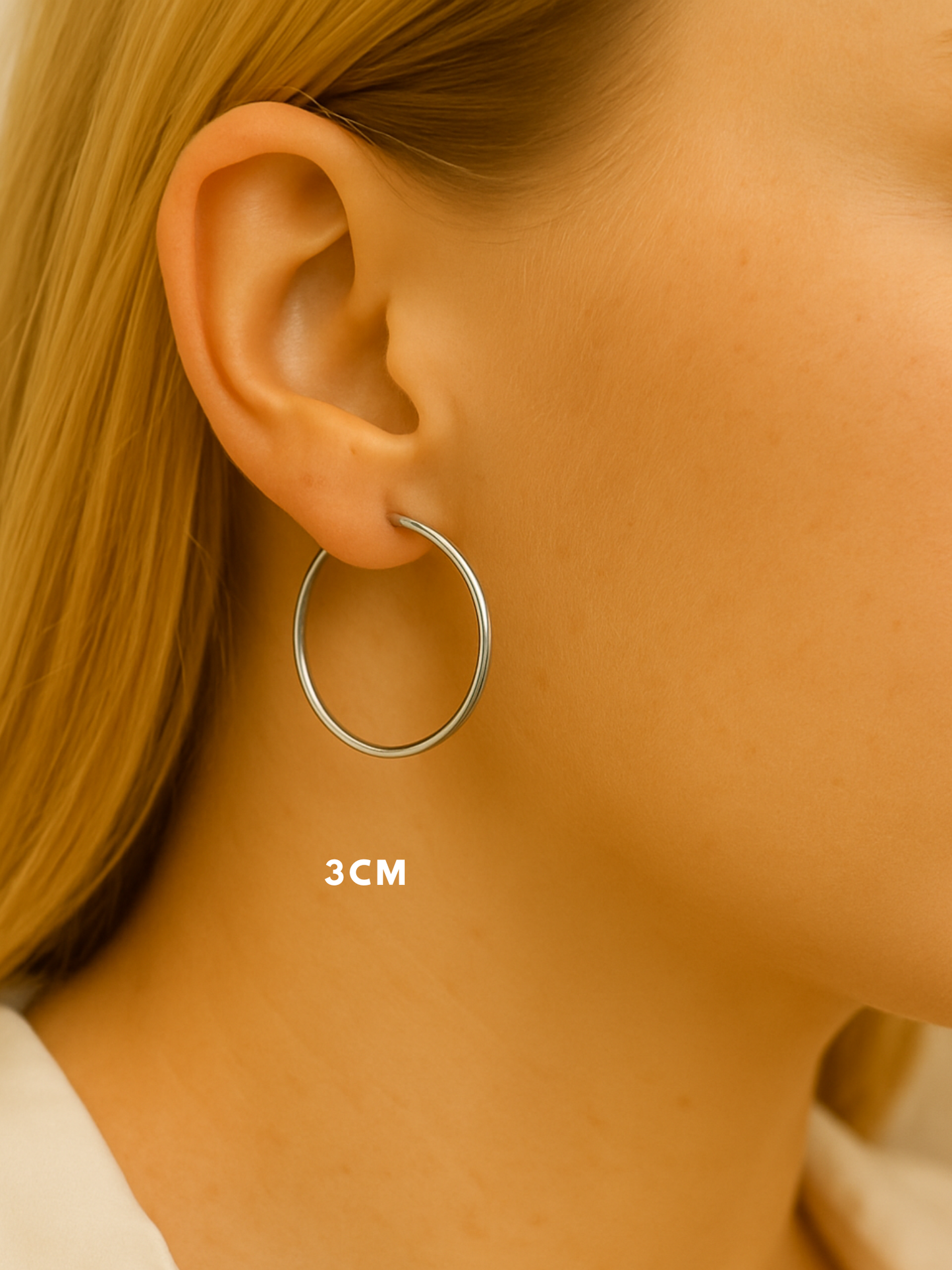 JUDE l Créoles inoxydables -3cm-