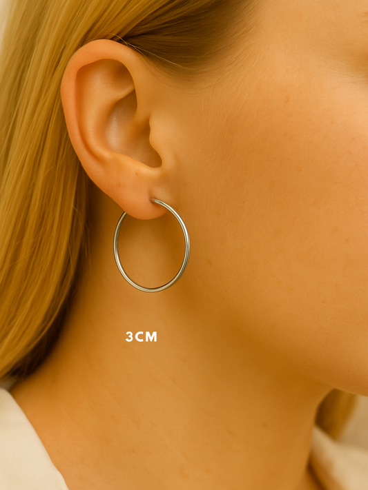 JUDE l Créoles inoxydables -3cm-