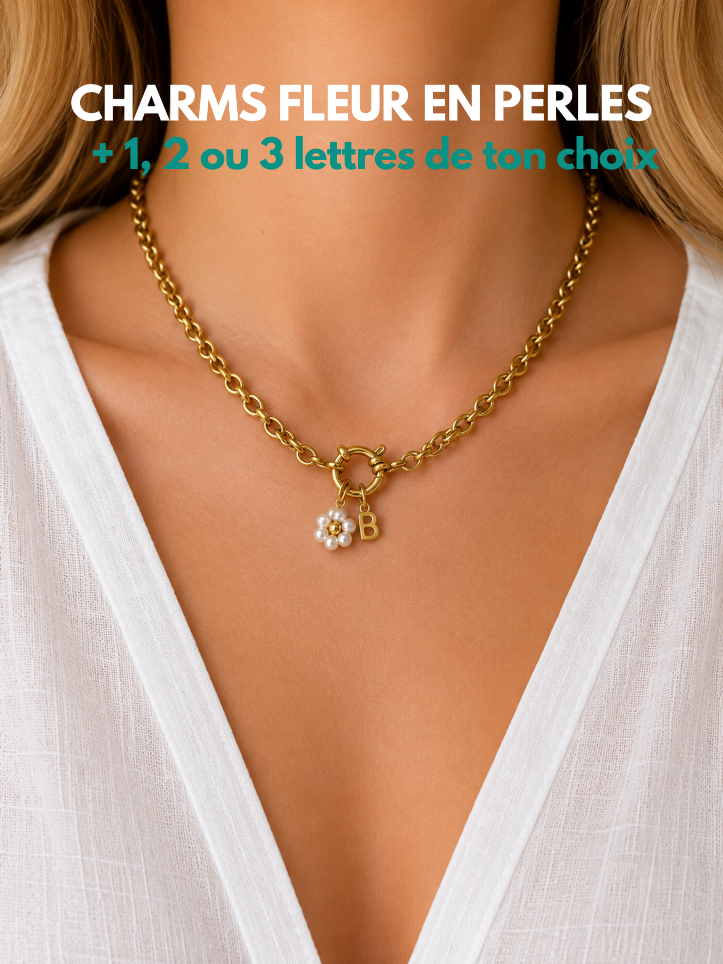 JUNE l Collier charms inoxydable (à personnaliser)