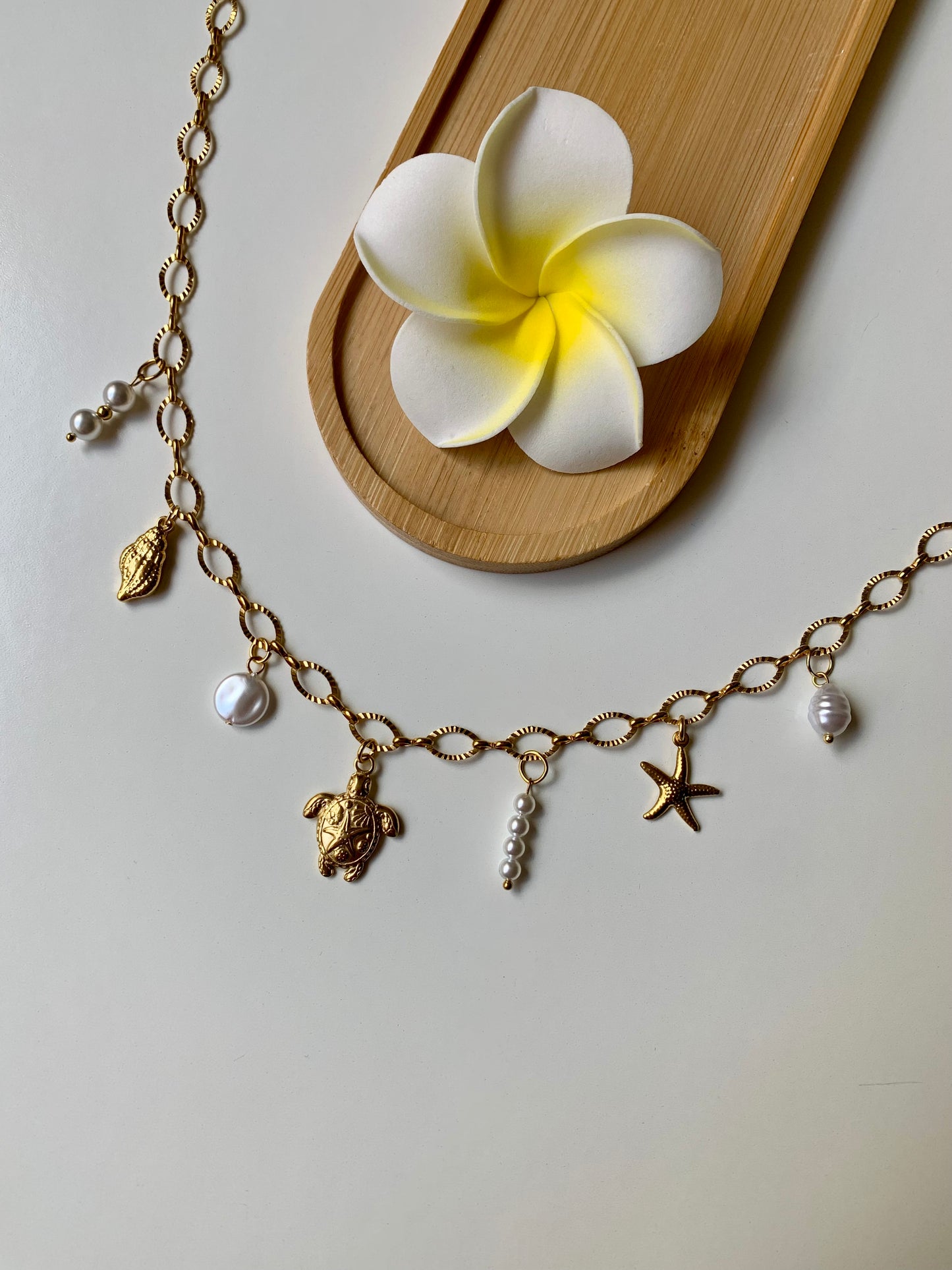 GUADELOUPE - Collier charms inoxydable