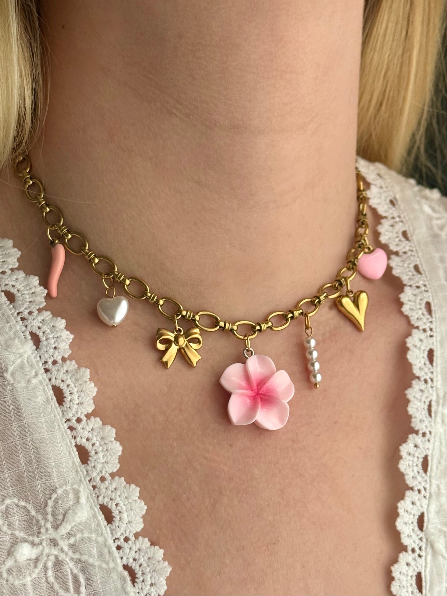 FLORIDE - Collier charms inoxydable