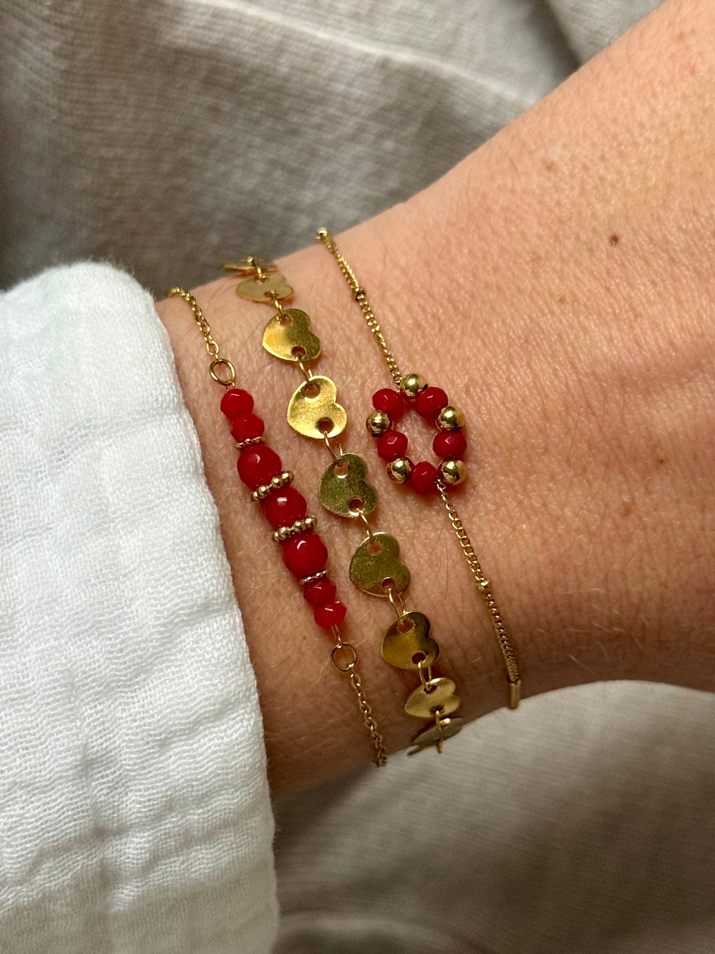 ADELINE  l Lot de 3 bracelets inoxydables