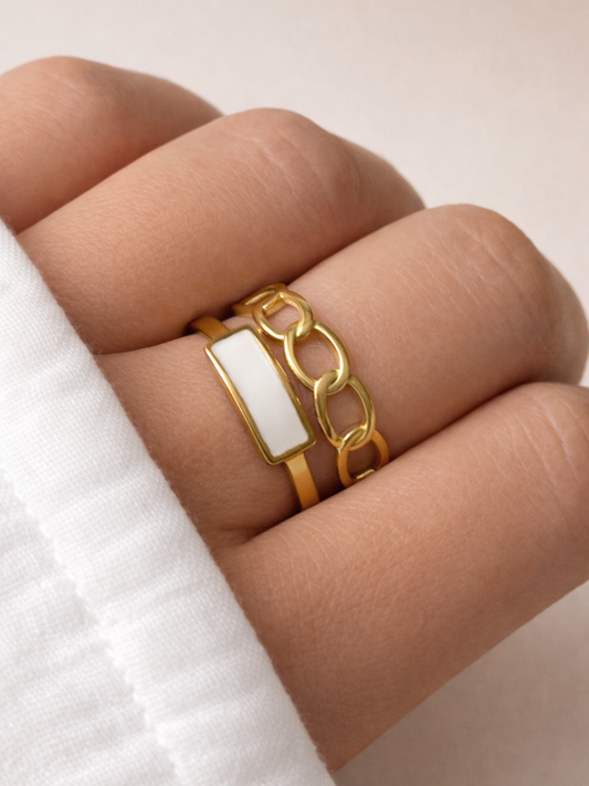 NEW l Bague colorée inoxydable