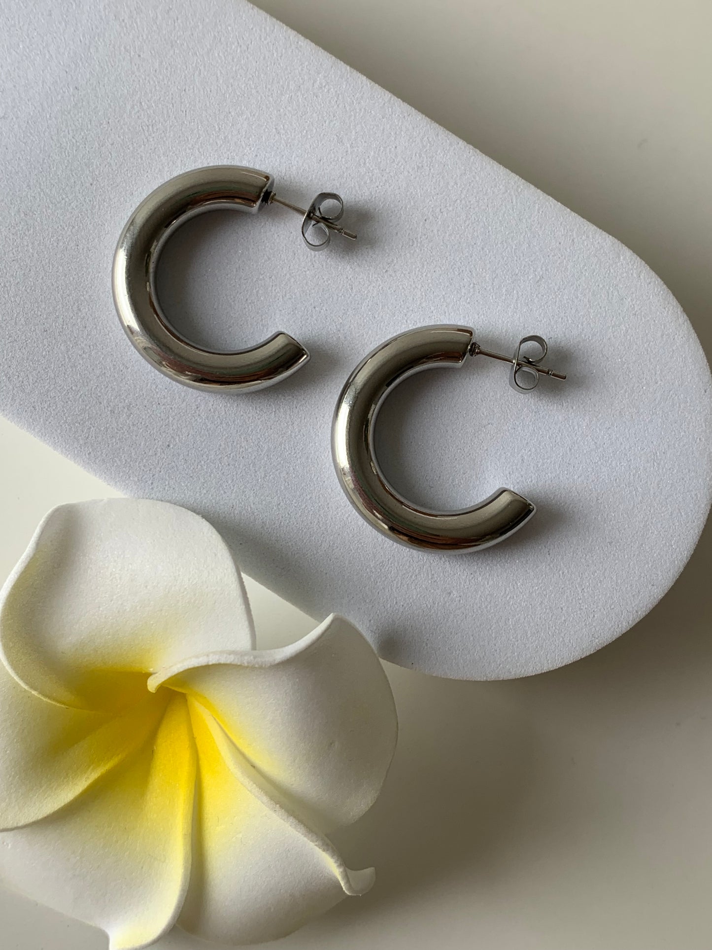 Boucles d’oreilles en acier inoxydable