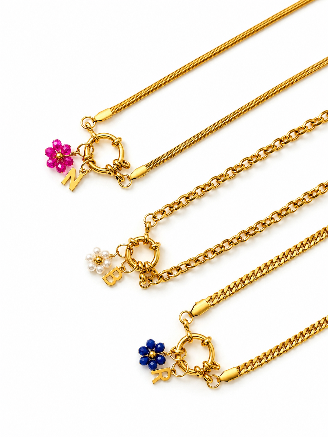 RIZZA l Collier charms inoxydable (à personnaliser)